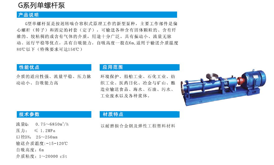 G系列单螺杆泵