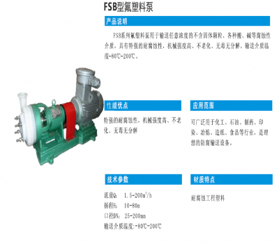 FSB型氟塑料泵